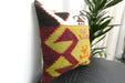 Handmade Turkish Kilim Cushion Cover 40 x 40cm with Insert | Original Anatolian Kilim | Organic Cotton Backing | TK26-C913- Rugs Direct 