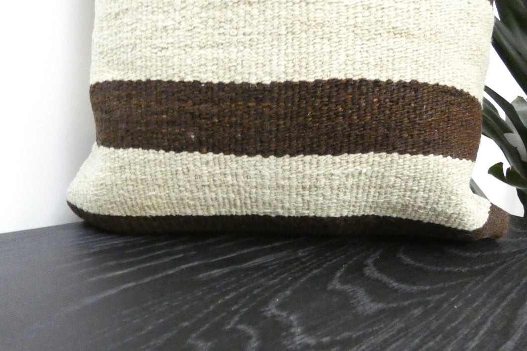Handmade Turkish Kilim Cushion Cover 40 x 40cm with Insert | Original Anatolian Kilim | Organic Cotton Backing | TK26-C9140- Rugs Direct 