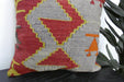Handmade Turkish Kilim Cushion Cover 40 x 40cm with Insert | Original Anatolian Kilim | Organic Cotton Backing | TK26-C915- Rugs Direct 