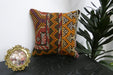 Handmade Turkish Kilim Cushion Cover 40 x 40cm with Insert | Original Anatolian Kilim | Organic Cotton Backing | TK26-C911- Rugs Direct 