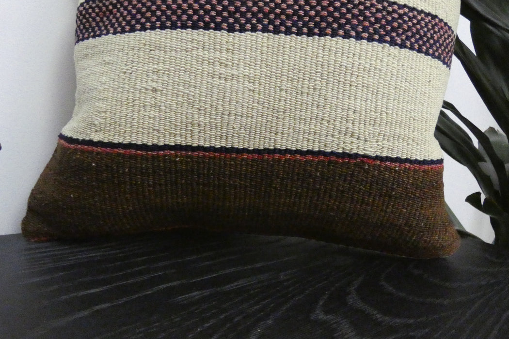 Handmade Turkish Kilim Cushion Cover 40 x 40cm with Insert | Original Anatolian Kilim | Organic Cotton Backing | TK26-C914- Rugs Direct 