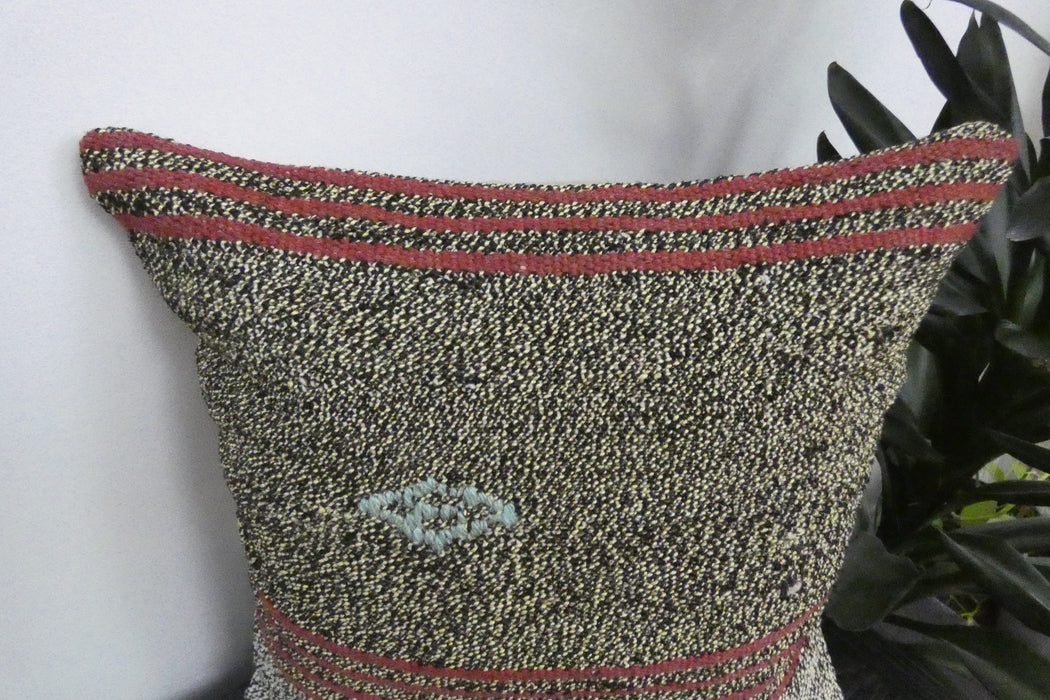 Handmade Turkish Kilim Cushion Cover 40 x 40cm with Insert | Original Anatolian Kilim | Organic Cotton Backing | TK26-C918- Rugs Direct 