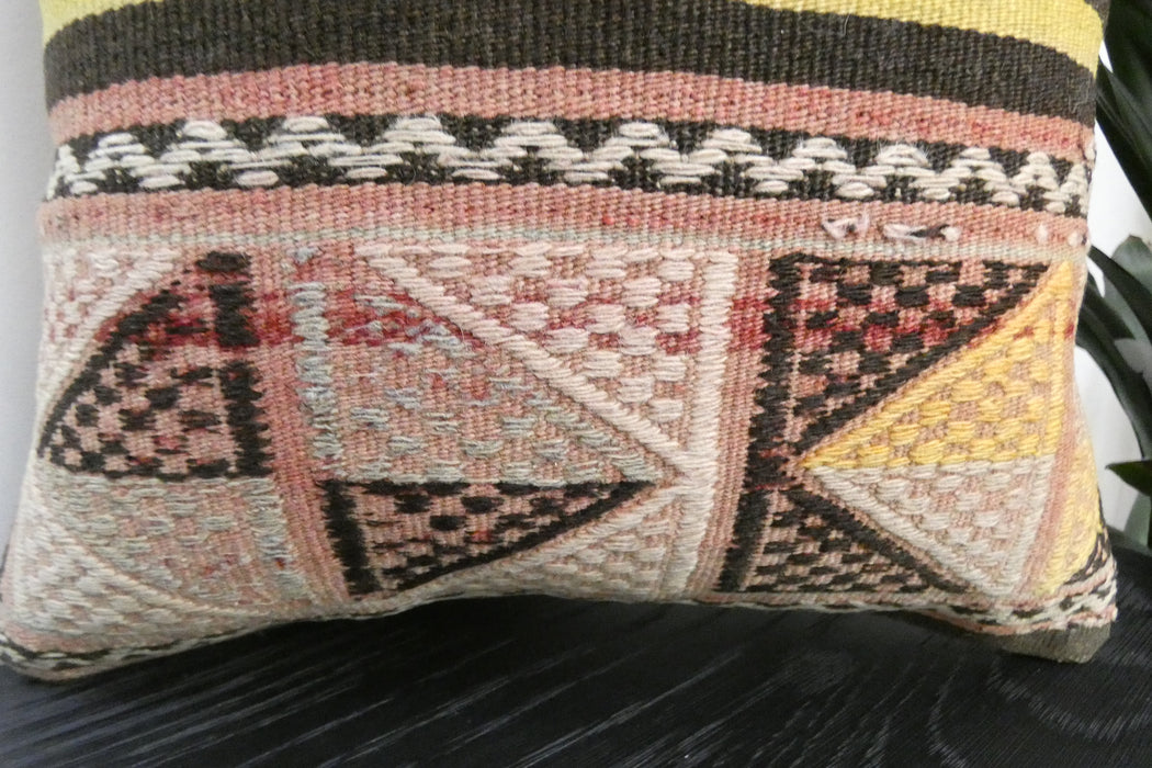 Handmade Turkish Kilim Cushion Cover 40 x 40cm with Insert | Original Anatolian Kilim | Organic Cotton Backing | TK26-C916- Rugs Direct 