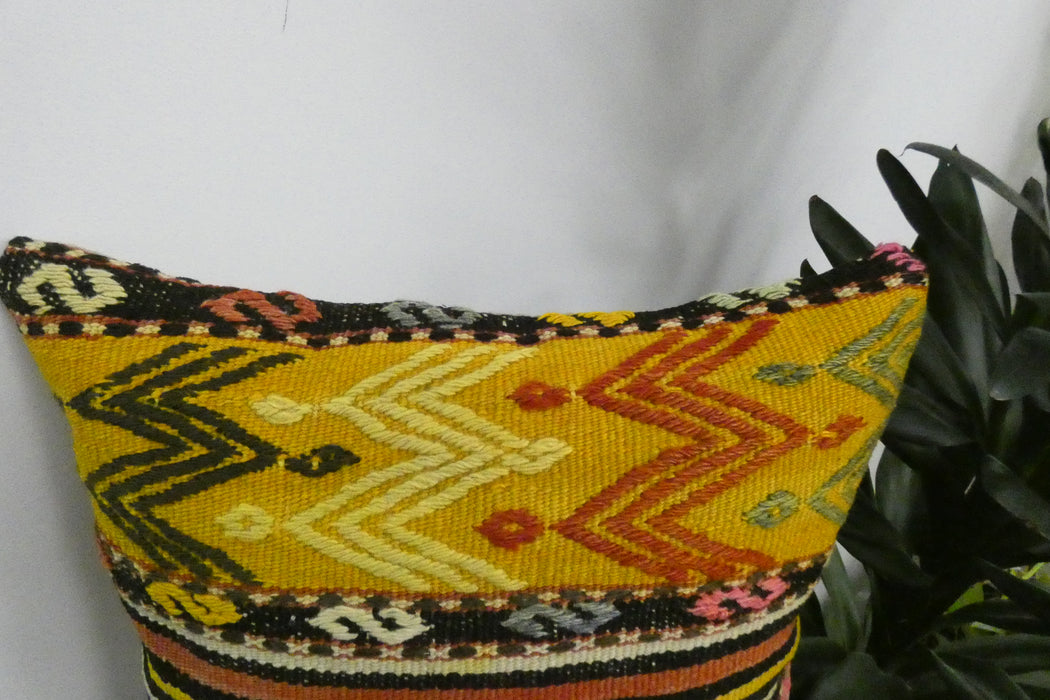 Handmade Turkish Kilim Cushion Cover 40 x 40cm with Insert | Original Anatolian Kilim | Organic Cotton Backing | TK26-C900- Rugs Direct 
