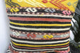 Handmade Turkish Kilim Cushion Cover 40 x 40cm with Insert | Original Anatolian Kilim | Organic Cotton Backing | TK26-C900- Rugs Direct 