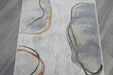 Retro Distressed Abstract Stone Shapes Aroha Runner 80cm Wide x Cut to Order- Rugs Direct 
