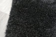 Plush Luxury Solid Black Dream Shaggy Runner 100cm Wide x Cut to Order- Rugs Direct 