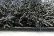 Plush Luxury Solid Black Dream Shaggy Runner 100cm Wide x Cut to Order- Rugs Direct 