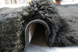 Plush Luxury Solid Black Dream Shaggy Runner 100cm Wide x Cut to Order- Rugs Direct 