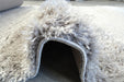 Plush Luxury Solid Grey Dream Shaggy Runner 100cm Wide x Cut to Order- Rugs Direct 