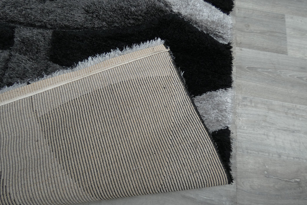 Orbit Modern Geometric Shag Pile California Rug - Rugs Direct