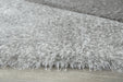 Abstract Wave Monochrome Shaggy California Rug- Rugs Direct 