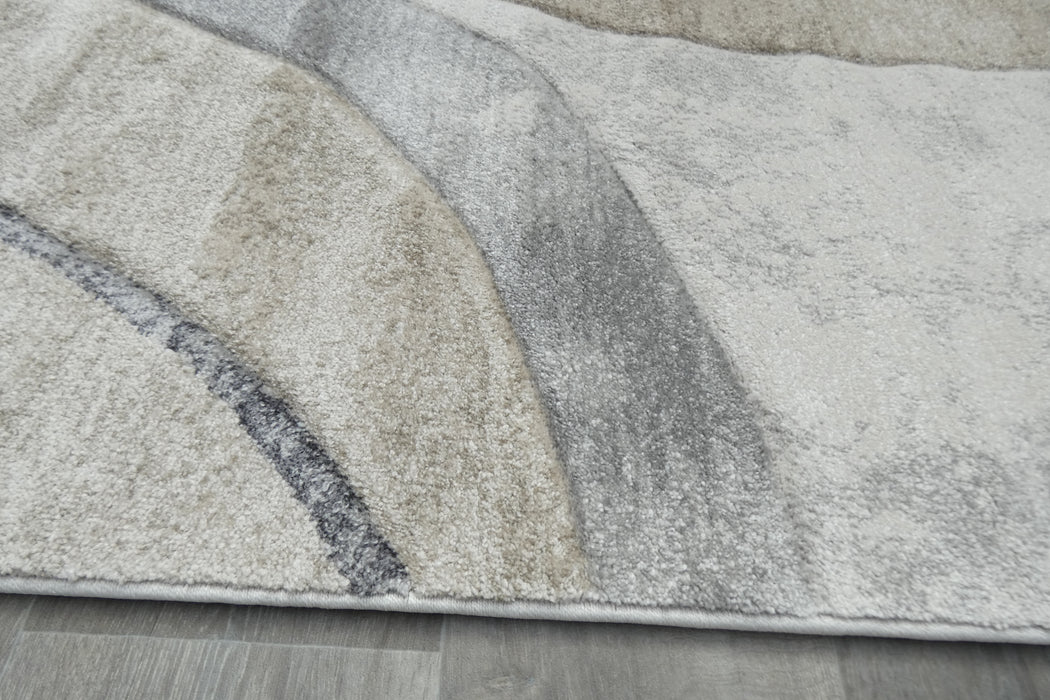 Contemporary Abstract Curved Waves Aroha Rug- RUGS DIRECT 
