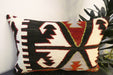 Handmade Anatolian Kilim Cushion Cover with Insert 40 x 60cm | Vintage Turkish Wool Lumbar Pillow | Organic Cotton Back | TK26-C808- Rugs Direct 