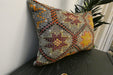 Handmade Anatolian Kilim Cushion Cover with Insert 40 x 60cm | Vintage Turkish Wool Lumbar Pillow | Organic Cotton Back | TK26-C812- Rugs Direct 