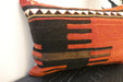 Handmade Anatolian Kilim Cushion Cover with Insert 40 x 60cm | Vintage Turkish Wool Lumbar Pillow | Organic Cotton Back | TK26-C616- Rugs Direct 