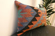 Handmade Anatolian Kilim Cushion Cover with Insert 40 x 60cm | Vintage Turkish Wool Lumbar Pillow | Organic Cotton Back | TK26-C612- Rugs Direct 