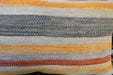 Handmade Anatolian Kilim Cushion Cover with Insert 40 x 60cm | Vintage Turkish Wool Lumbar Pillow | Organic Cotton Back | TK26-C615- Rugs Direct 