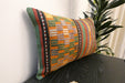Handmade Anatolian Kilim Cushion Cover with Insert 40 x 60cm | Vintage Turkish Wool Lumbar Pillow | Organic Cotton Back | TK26-C614- Rugs Direct 