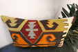 Handmade Anatolian Kilim Cushion Cover with Insert 40 x 60cm | Vintage Turkish Wool Lumbar Pillow | Organic Cotton Back | TK26-C608- Rugs Direct