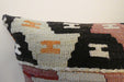 Handmade Anatolian Kilim Cushion Cover with Insert 40 x 60cm | Vintage Turkish Wool Lumbar Pillow | Organic Cotton Back | TK26-C604- Rugs Direct 