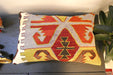 Handmade Anatolian Kilim Cushion Cover with Insert 40 x 60cm | Vintage Turkish Wool Lumbar Pillow | Organic Cotton Back | TK26-C607- Rugs Direct 