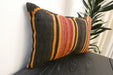 Handmade Anatolian Kilim Cushion Cover with Insert 40 x 60cm | Vintage Turkish Wool Lumbar Pillow | Organic Cotton Back | TK26-C605- Rugs Direct 
