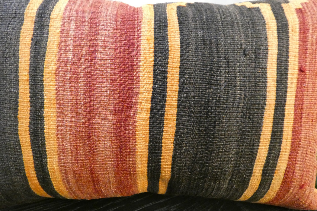 Handmade Anatolian Kilim Cushion Cover with Insert 40 x 60cm | Vintage Turkish Wool Lumbar Pillow | Organic Cotton Back | TK26-C605- Rugs Direct 