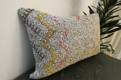 Handmade Anatolian Kilim Cushion Cover with Insert 40 x 60cm | Vintage Turkish Wool Lumbar Pillow | Organic Cotton Back | TK26-C602- Rugs Direct 