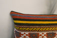 Handmade Turkish Kilim Cushion 30 x 50cm | Vintage Wool Lumbar Cushion with Insert | Organic Cotton Back | TK26-C625- Rugs Direct 