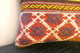 Handmade Turkish Kilim Cushion 30 x 50cm | Vintage Wool Lumbar Cushion with Insert | Organic Cotton Back | TK26-C625- Rugs Direct 