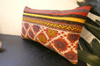 Handmade Turkish Kilim Cushion 30 x 50cm | Vintage Wool Lumbar Cushion with Insert | Organic Cotton Back | TK26-C625- Rugs Direct 