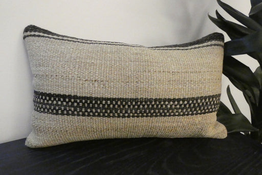 Handmade Turkish Kilim Cushion 30 x 50cm | Vintage Wool Lumbar Cushion with Insert | Organic Cotton Back | TK26-C620- Rugs Direct 