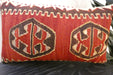 Handmade Turkish Kilim Cushion 30 x 50cm | Vintage Wool Lumbar Cushion with Insert | Organic Cotton Back | TK26-C622- Rugs Direct 