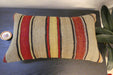 Handmade Turkish Kilim Cushion 30 x 50cm | Vintage Wool Lumbar Cushion with Insert | Organic Cotton Back | TK26-C619- Rugs Direct 