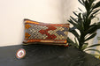Handmade Turkish Kilim Cushion 30 x 50cm | Vintage Wool Lumbar Cushion with Insert | Organic Cotton Back | TK26-C621- Rugs Direct 