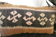 Handmade Turkish Kilim Cushion 30 x 50cm | Vintage Wool Lumbar Cushion with Insert | Organic Cotton Back | TK26-C961- Rugs Direct 