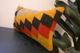 Handmade Turkish Kilim Cushion 30 x 50cm | Vintage Wool Lumbar Cushion with Insert | Organic Cotton Back | TK26-C968- Rugs Direct 