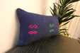 Handmade Turkish Kilim Cushion 30 x 50cm | Vintage Wool Lumbar Cushion with Insert | Organic Cotton Back | TK26-C966- Rugs Direct 