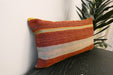 Handmade Turkish Kilim Cushion 30 x 50cm | Vintage Wool Lumbar Cushion with Insert | Organic Cotton Back | TK26-C963- Rugs Direct 