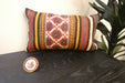 Handmade Turkish Kilim Cushion 30 x 50cm | Vintage Wool Lumbar Cushion with Insert | Organic Cotton Back | TK26-C951- Rugs Direct 