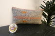 Handmade Turkish Kilim Cushion 30 x 50cm | Vintage Wool Lumbar Cushion with Insert | Organic Cotton Back | TK26-C965- Rugs Direct 