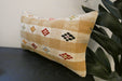 Handmade Turkish Kilim Cushion 30 x 50cm | Vintage Wool Lumbar Cushion with Insert | Organic Cotton Back | TK26-C978- Rugs Direct 
