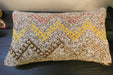 Handmade Turkish Kilim Cushion 30 x 50cm | Vintage Wool Lumbar Cushion with Insert | Organic Cotton Back | TK26-C972- Rugs Direct 