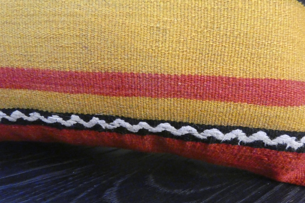 Handmade Turkish Kilim Cushion 30 x 50cm, Vintage Wool Lumbar Cushion with Insert, Organic Cotton Back- Rugs Direct New Zealand 