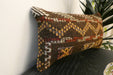 Handmade Turkish Kilim Cushion 30 x 50cm,, Vintage Wool Lumbar Cushion with Insert, Organic Cotton Back- Rugs Direct New Zealand 