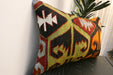 Handmade Anatolian Kilim Cushion Cover with Insert 40 x 60cm | Vintage Turkish Wool Lumbar Pillow | Organic Cotton Back- Rugs Direct New Zealand 