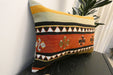 Handmade Anatolian Kilim Cushion Cover with Insert 40 x 60cm | Vintage Turkish Wool Lumbar Pillow | Organic Cotton Back - Rugs Direct New Zealand 