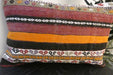 Handmade Anatolian Kilim Cushion Cover with Insert 40 x 60cm | Vintage Turkish Wool Lumbar Pillow | Organic Cotton Back - Rugs Direct New Zealand 