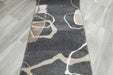 Abstract Charcoal & Beige Contour Madison Hallway Runner 67cm Wide x Cut to Order (34159-3322) - Rugs Direct